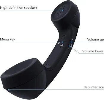 Słuchawka telefonu retro biała bluetooth nfxsl
