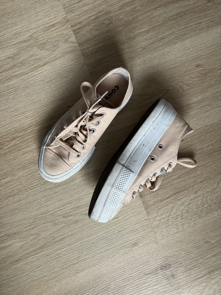 Converse baby pink na platformie rozm. 36