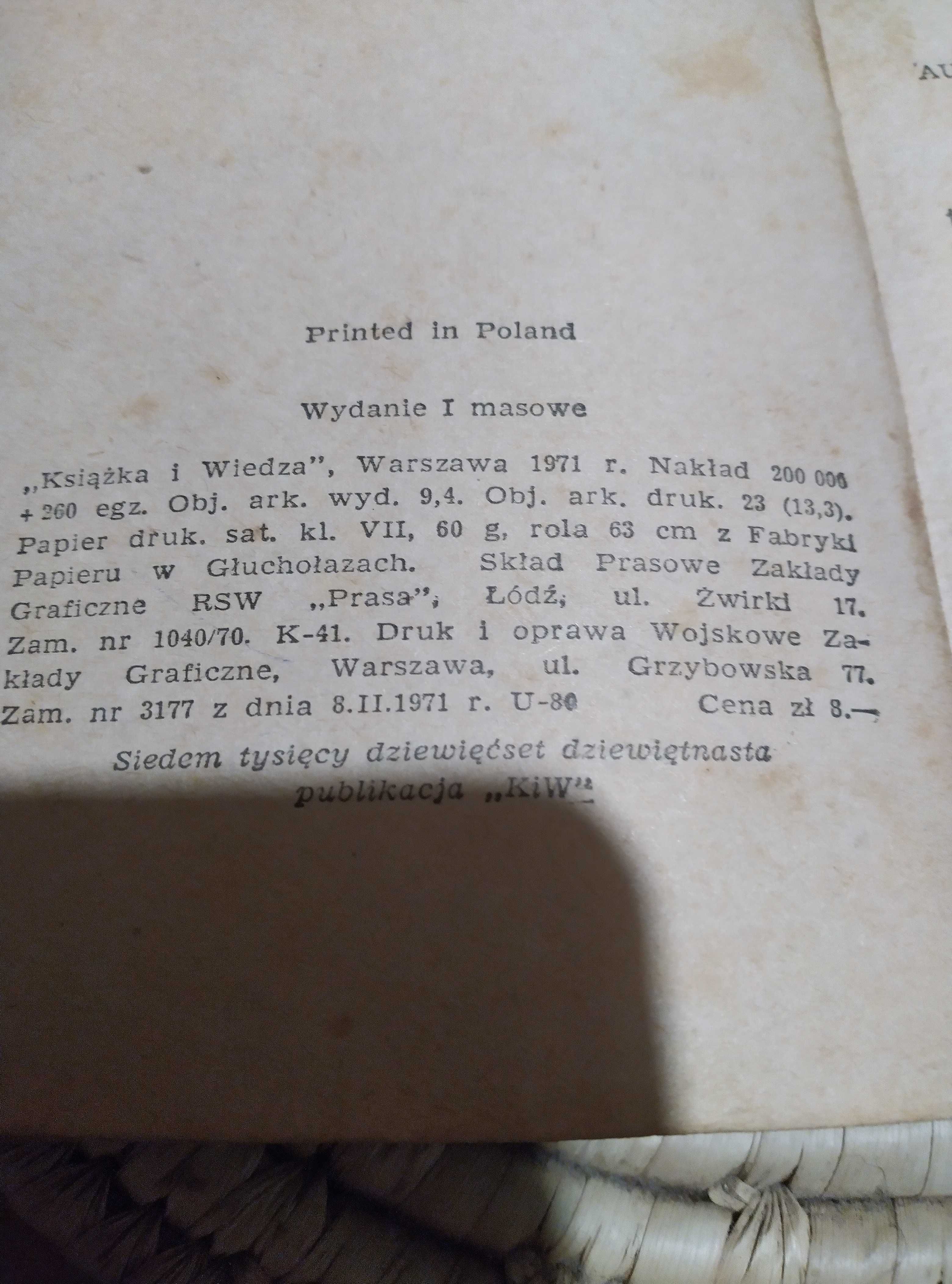 Anielka - Bolesław Prus, wydanie z 1971 roku