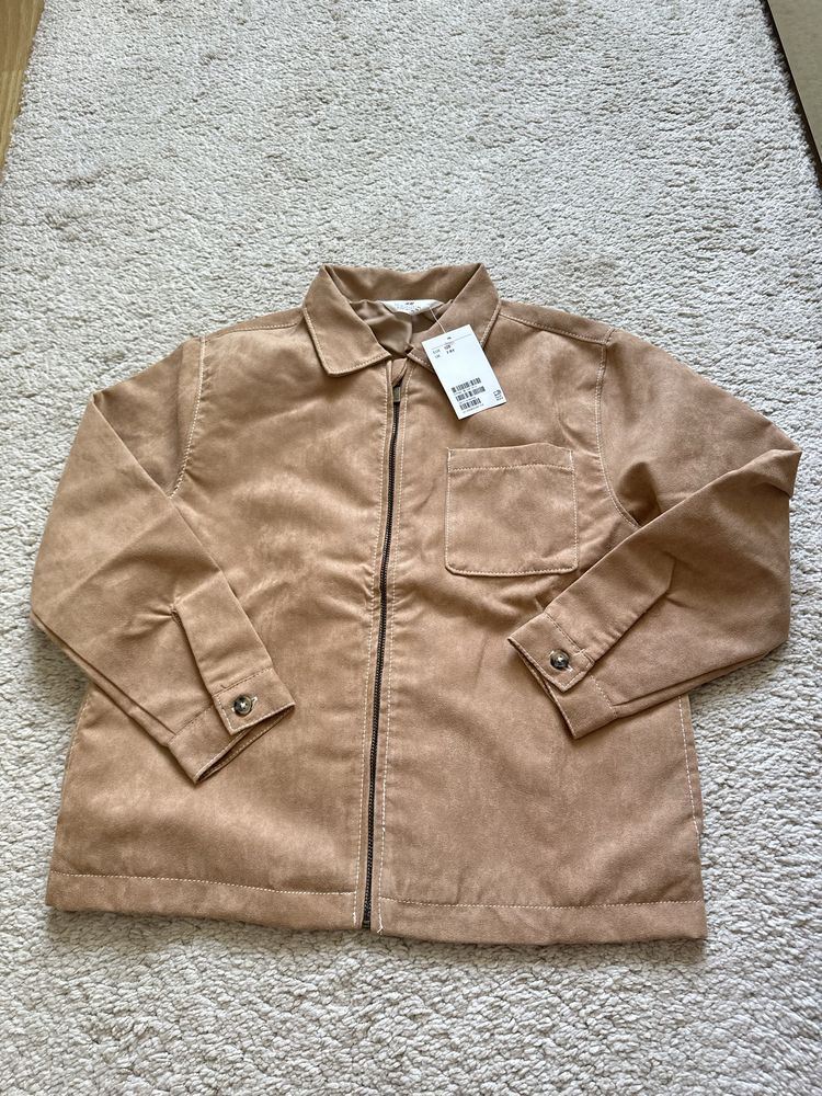 H&m loose fit куртка 7-8 років 128 сорочка під замш на хлопчика