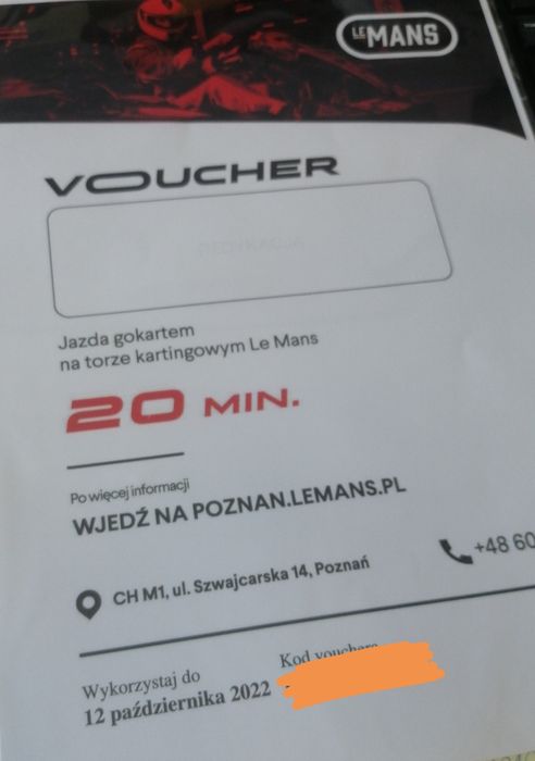 Voucher gokarty dla dwóch osób