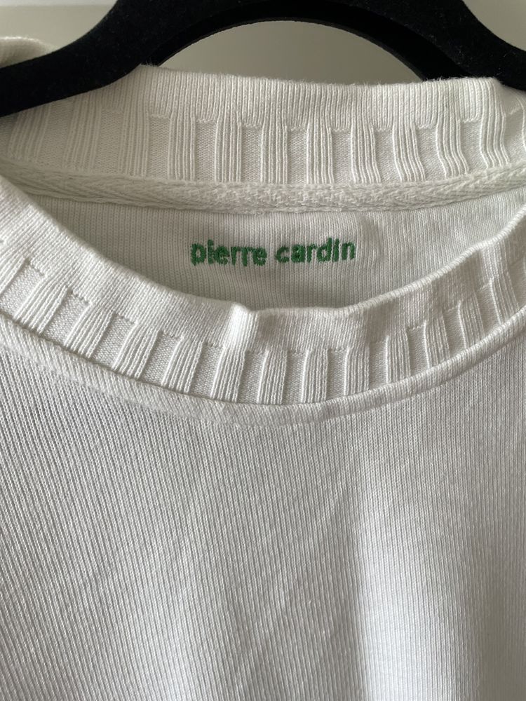 Piękna biała bluza, sweterek Pierre Cardin, mega okazja