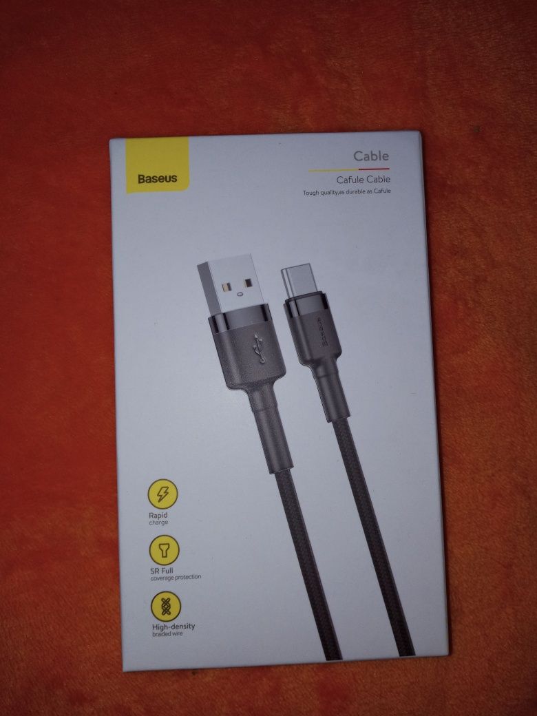 Kabel USB typ c sznurek z dzianiny