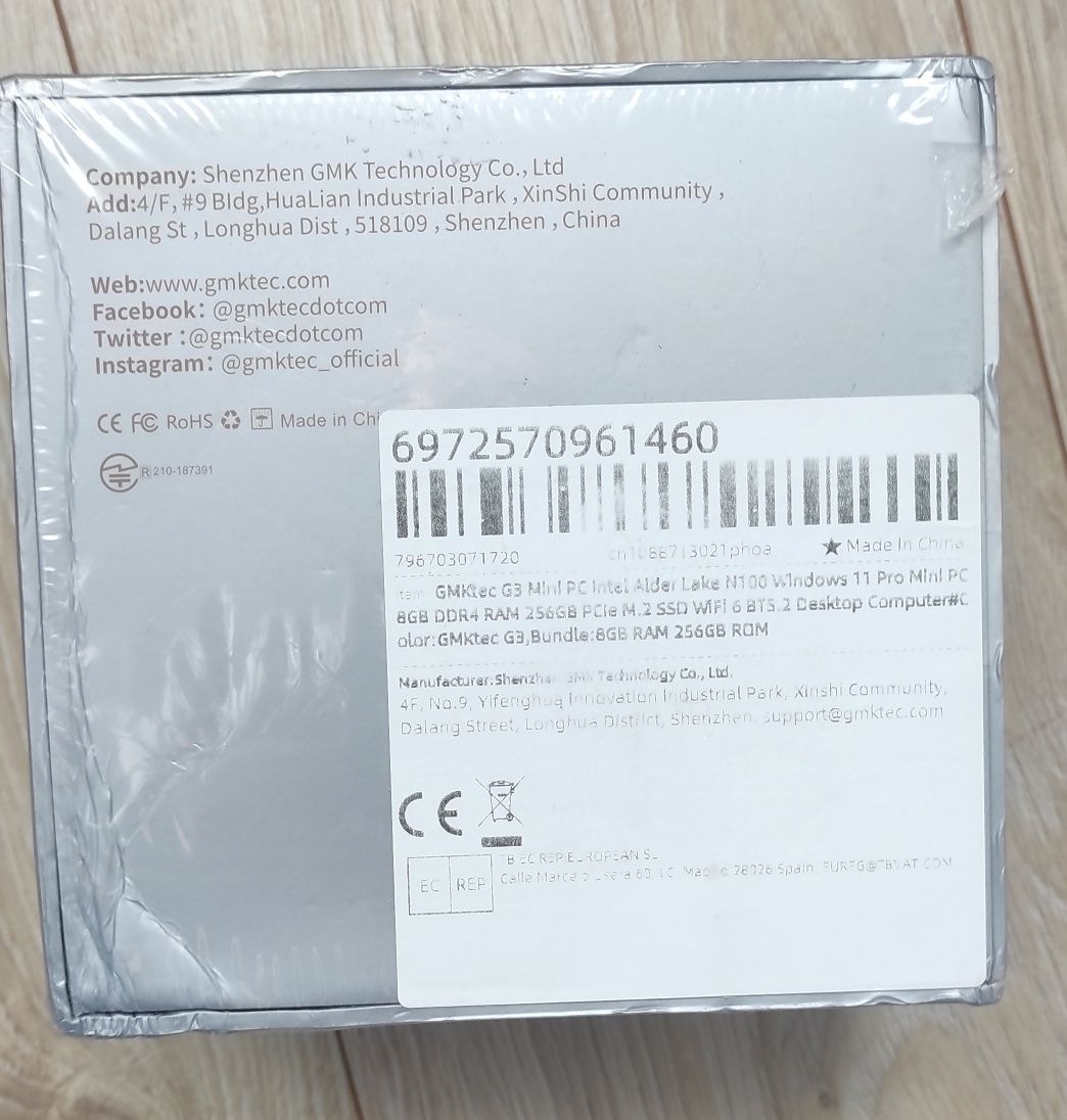 Komputer GMKtec G3 mini PC Intel N100 8/255GB Windows 11 Pro