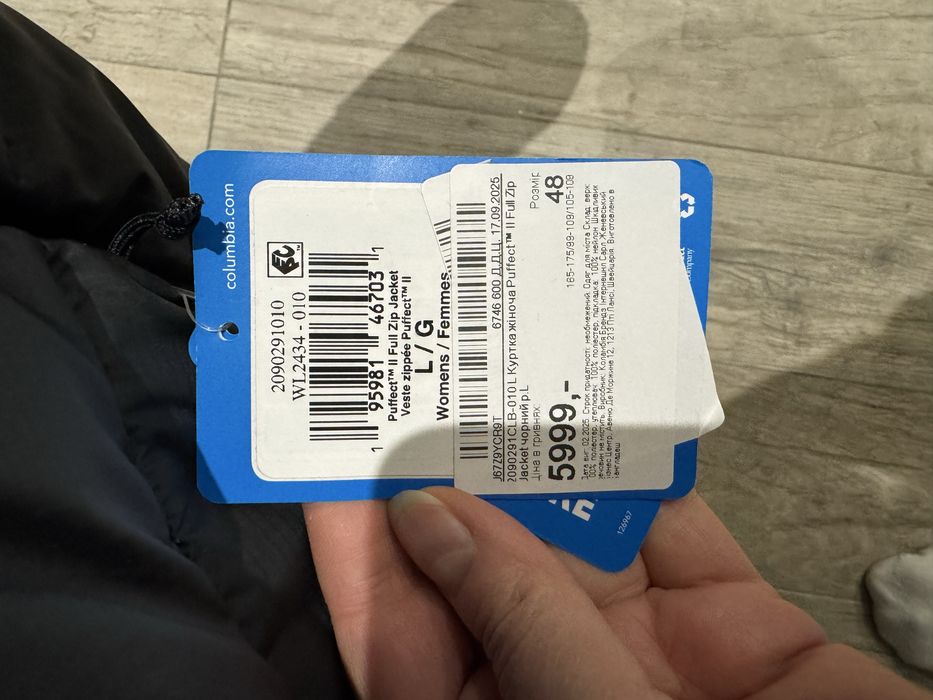 Пуховик куртка чорна нова Columbia жіноча L розмір