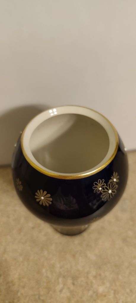 Kobaltowy wazon Unterweissbach porcelana