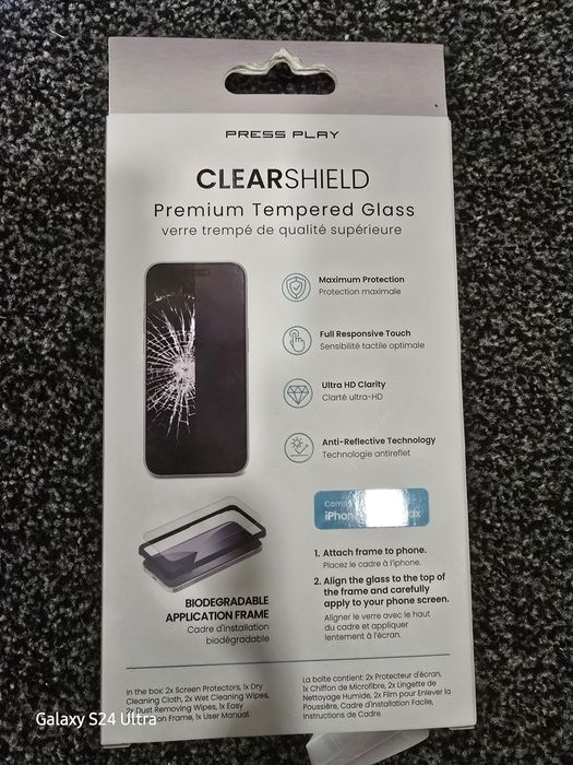 iPhone 15 ProMax szkło ochronne podwójne opakowanie x2