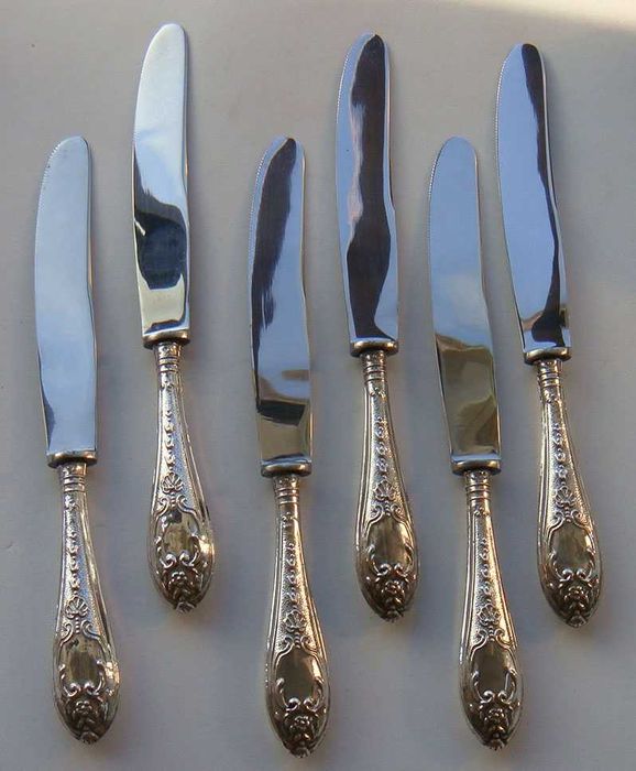 Faqueiro de 18 peças em PRATA Águia de 6 Garfos + 6 Facas + 6 Colheres