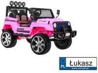 Auto na akumulator JEEP Raptor DRIFTER Napęd 4X4 Różowy S2388