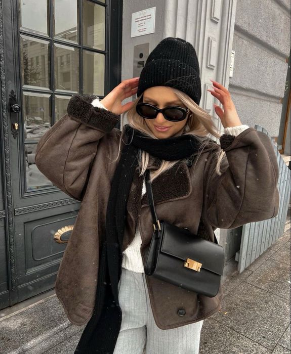 Коричнева дублянка zara, стан ідеальний