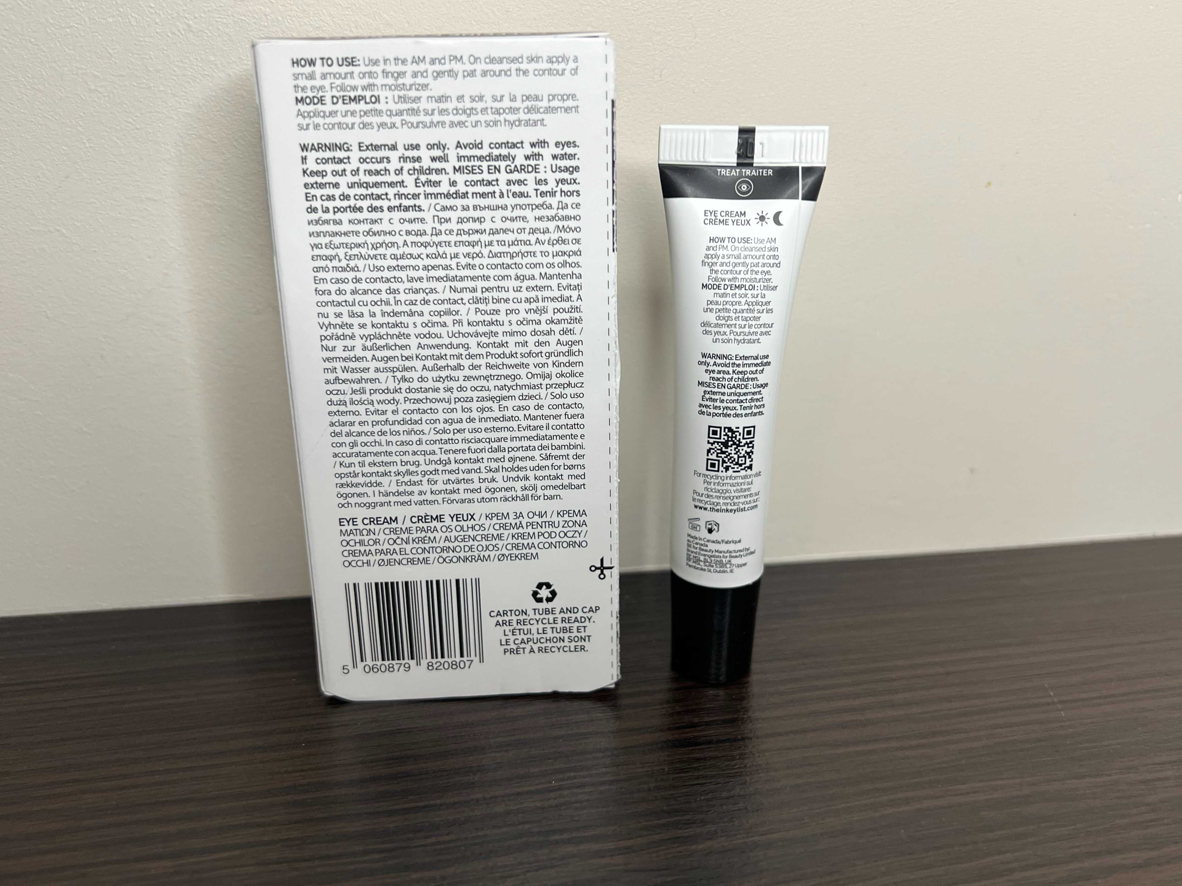 THE INKEY LIST caffeine EYE crea Krem pod oczy z kofeiną 15ml nowy