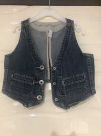 Kamizelka H&M r. 128 jeansowa jak nowa