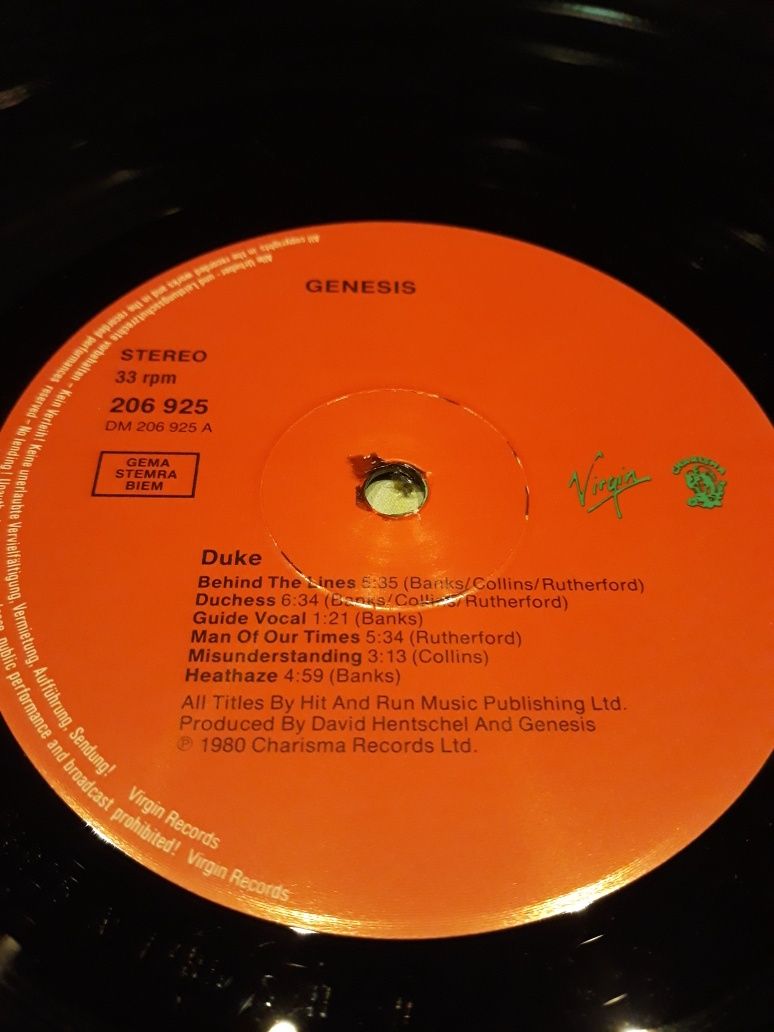 GENESIS- Duke,Virgin 1980r kolekcja prywatna.