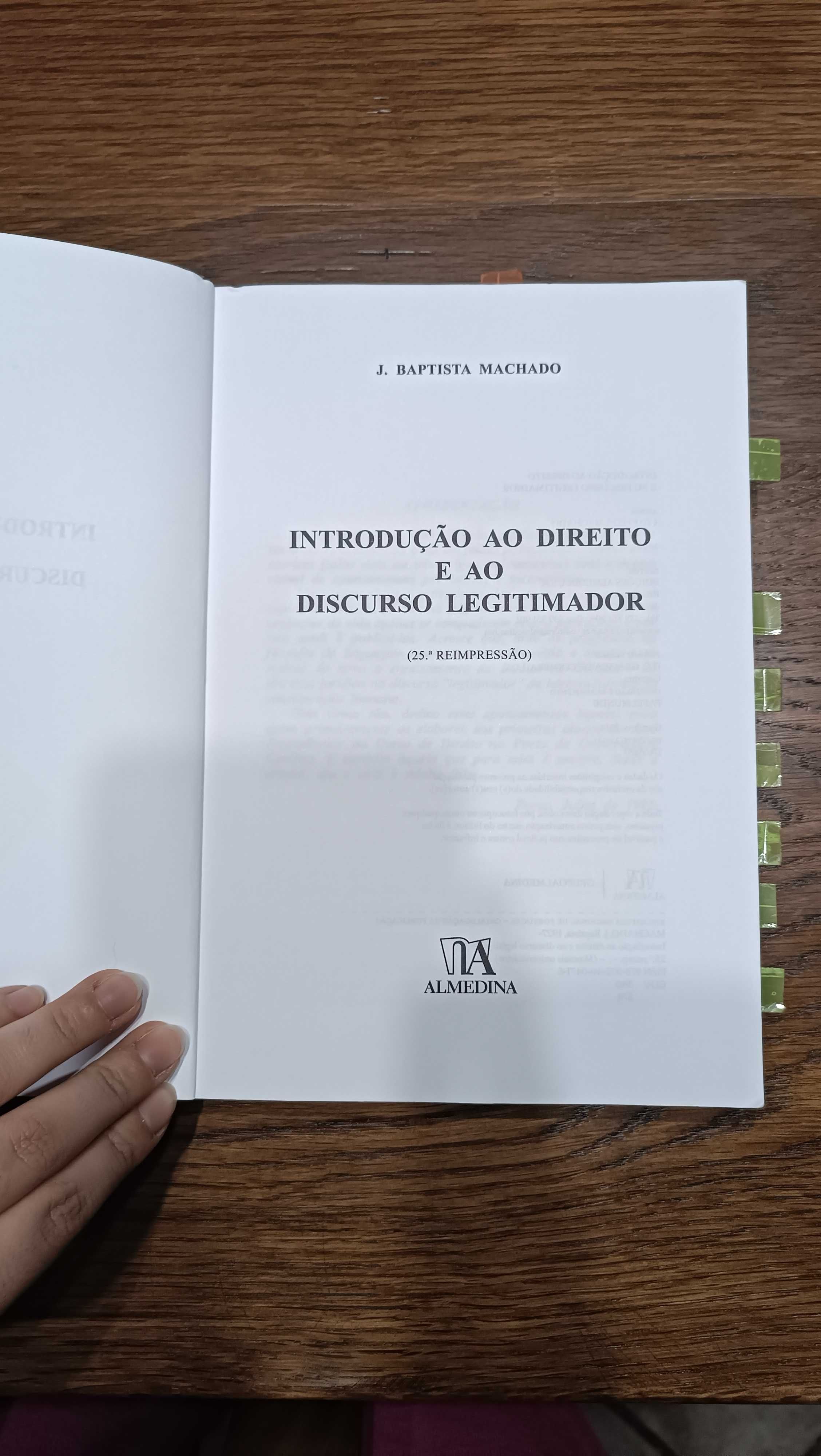 Introdução ao Direito e ao Discurso Legitimador, João Baptista Machado