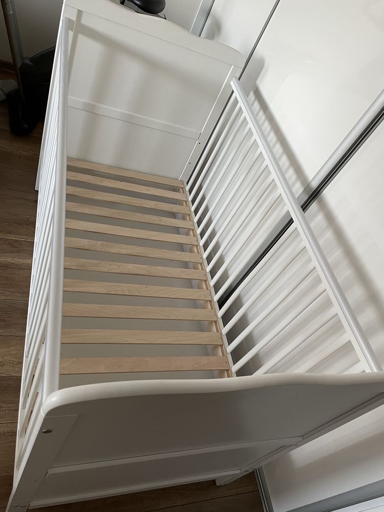 Łóżeczko / Tapczanik ISABEL 3w1 140x70 + szuflada : BIAŁY