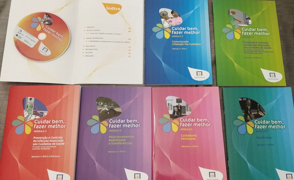7Manuais 11DVDs advita para cuidadores e apoio a idosos ou dependentes