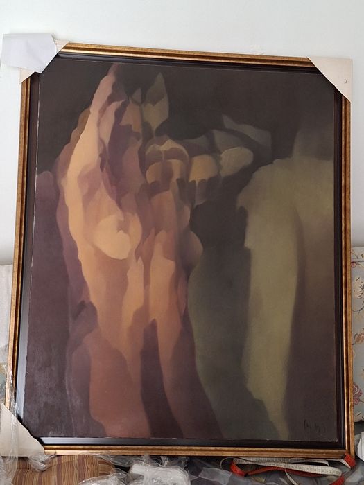Maria Alcina extraordinária GRANDe  tela quadro oleo nu