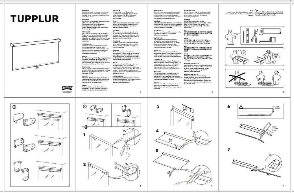 Estore/Cortinado branco opaco IKEA 195x103 - Novo