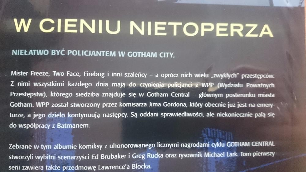 Komiks pt Gotham Central Na służbie
