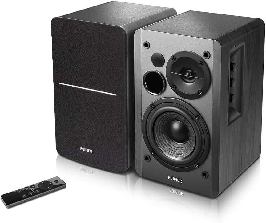 Colunas Edifier R1280DBs 2.0 ativas de estante c Bluetooth SPDIF 42 W