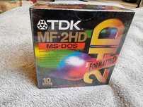 Dyskietki  10 szt TDK MF-2HD nowe nieotwierane
