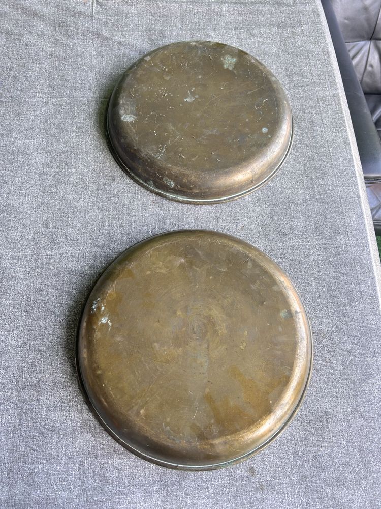 Duze mosiezne szalki do wagi 26cm