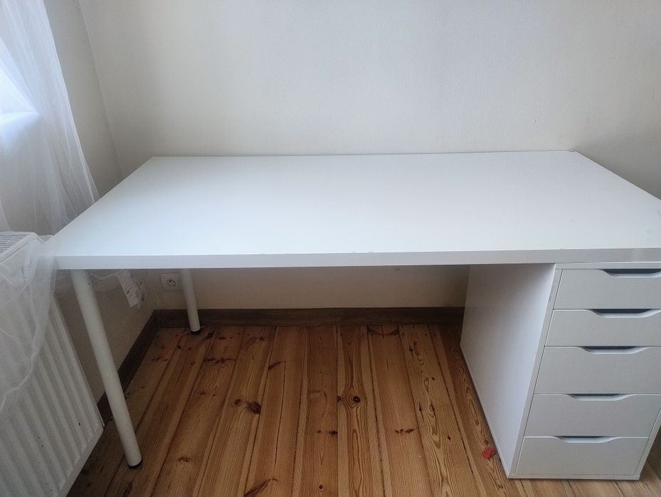 Biurko ikea połysk duże linnmon 70/140 lagkapten