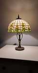 Lampa Witrażowa kwiat róży - Lampa gabinetowa