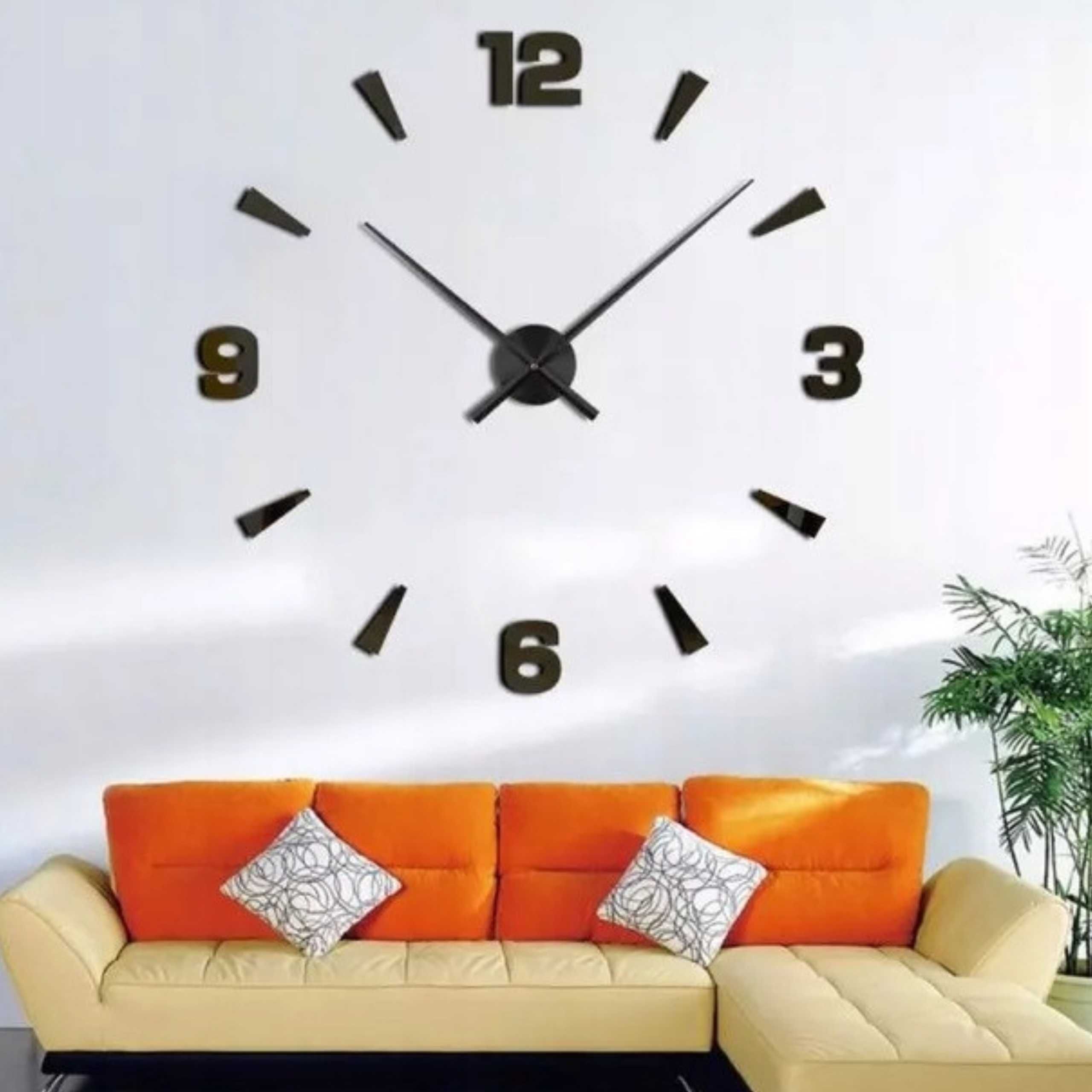 Zegar Ścienny 3D DIY Nowoczesny Naklejany Lustrzany Rozmiar 70-130cm