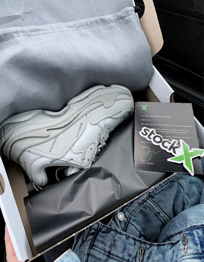 Buty Balenciaga Triple S Grey Logo 36-40 damskie trampki sneakersy