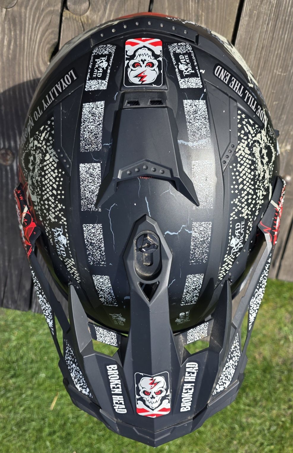 Kask Cross Broken Head XXL + szyba i pokrowiec i Thor Goggle