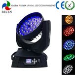 4 moving head wash becen 36x18w RGBWA+UV com 2 fightcases e acessórios