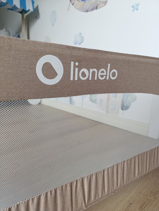 Barierka ochronna bramka do łóżka Lionelo Eva 150 cm beż