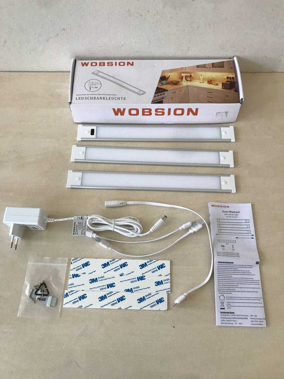 Уценка комплект 3 шт светильник подсветка Wobsion 3000K 12V 12W