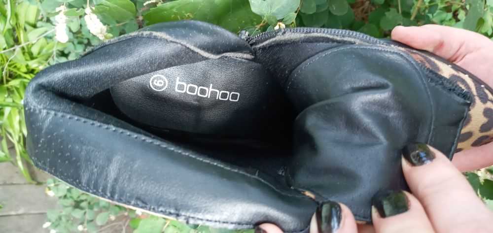 Чобітки|ботільони boohoo ,39 р , леопард принт, текстильні