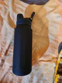 Bidon na wodę z ustnikiem Butelka z ATESTEM 1l granatowa