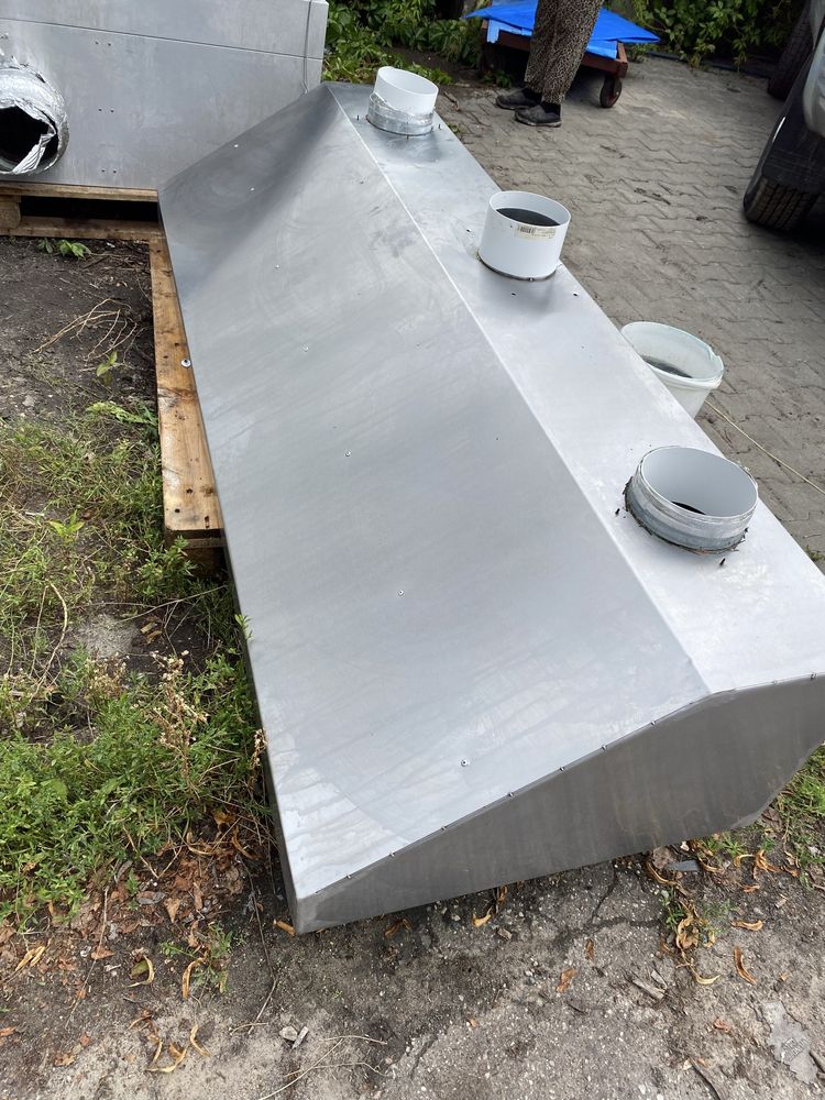 Okap trapezowy gastronomiczny 200 cm