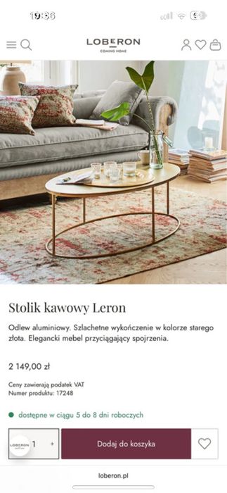Stolik kawowy LOBERON