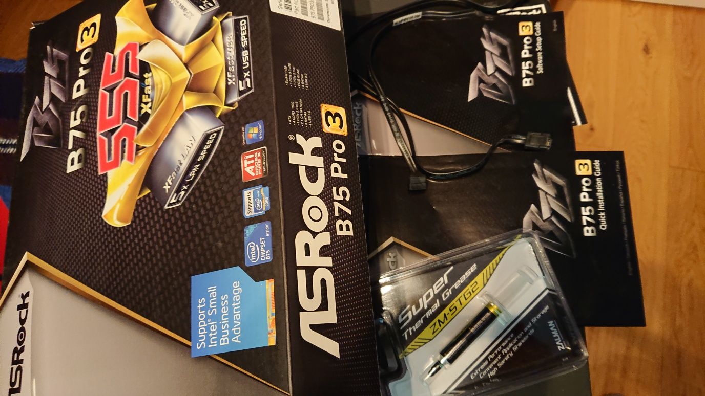 Płyta główna Asrock B75Pro3 + CPU i5-330P + chłodzenie + 16GB DDR3