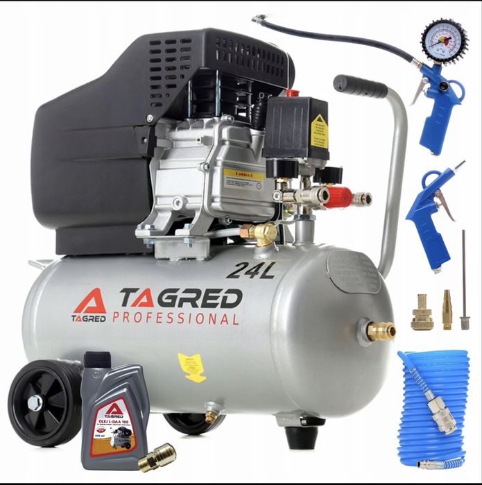 GWARANCJA: Sprężarka powietrza KOMPRESOR olejowy 3,4km 24L TARGED