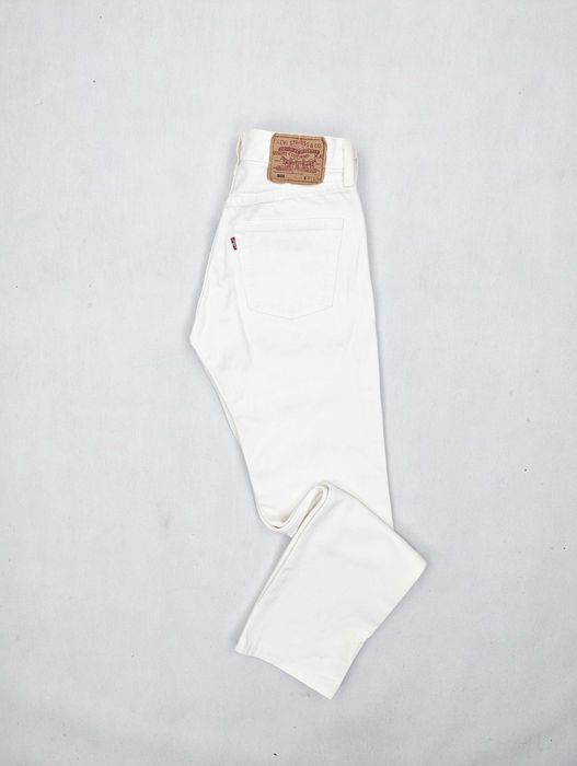 Levi's 501 białe spodnie jeansowe jeansy 27/34 S