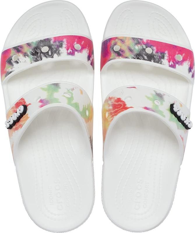 Crocs tie-dye graphic sandal шлепанцы женские крокс, оригинал.