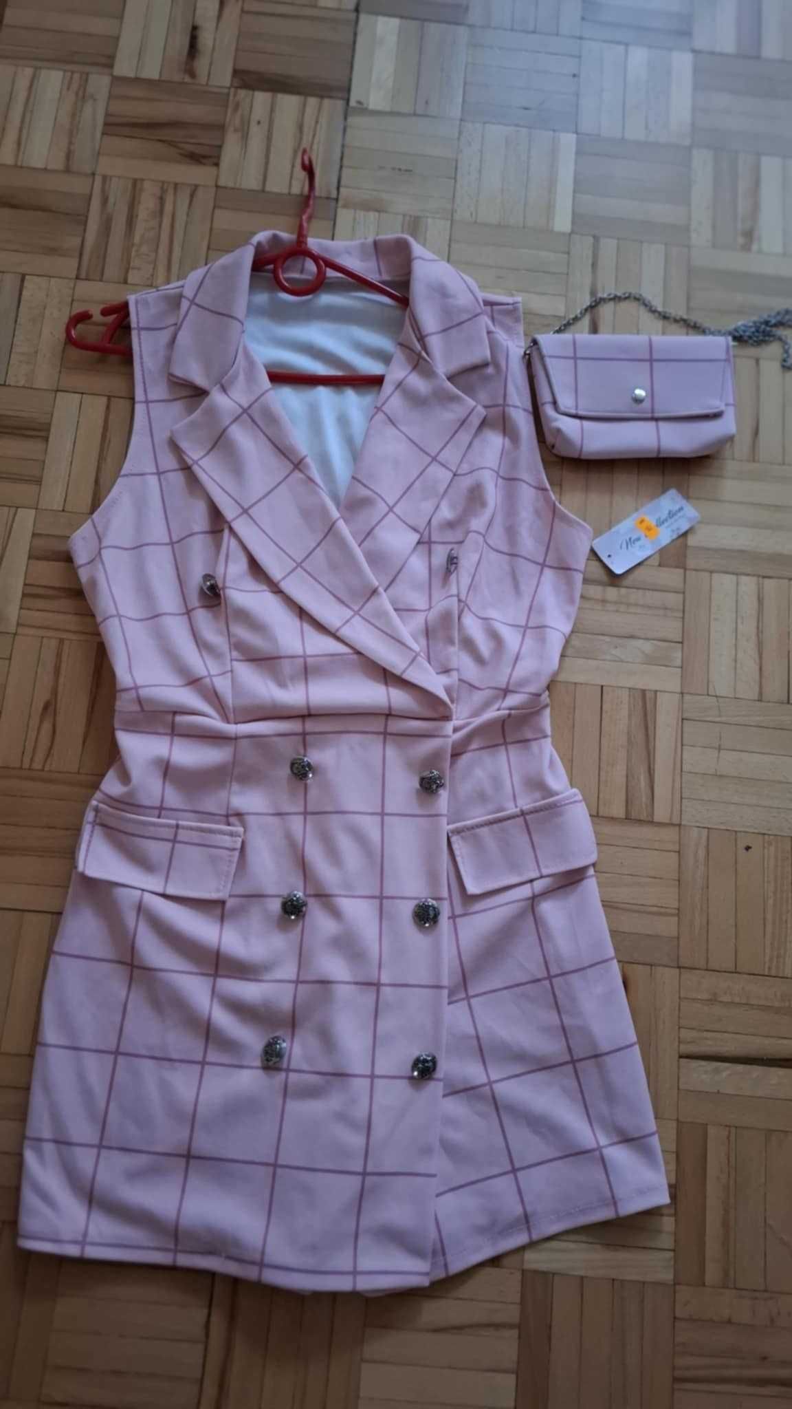 Kombinezon Nowy,żakietowy z torebeczką New Collection roz.38-42