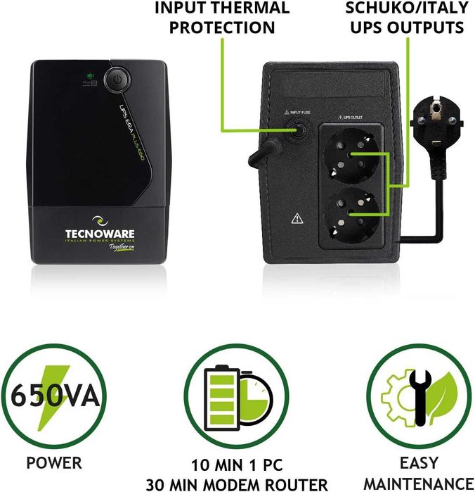 Zasilacz serwerowy Tecnoware UPS 650VA