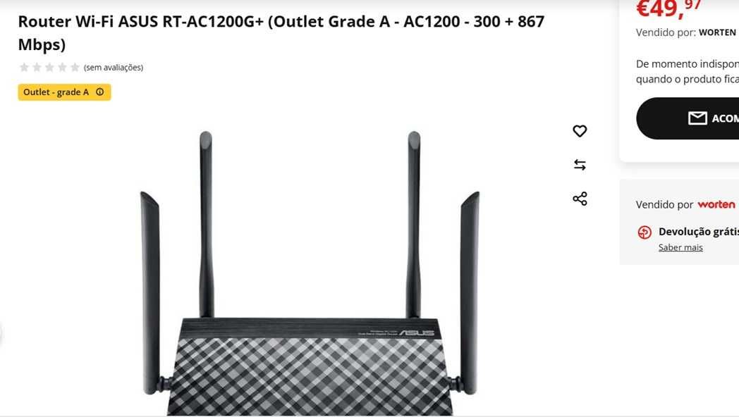 Router ASUS RT-AC1200G+