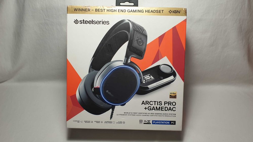 Słuchawki nauszne SteelSeries Arctis Pro + GameDac jak NOWE.