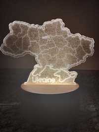 Нічник 3D LED карта України