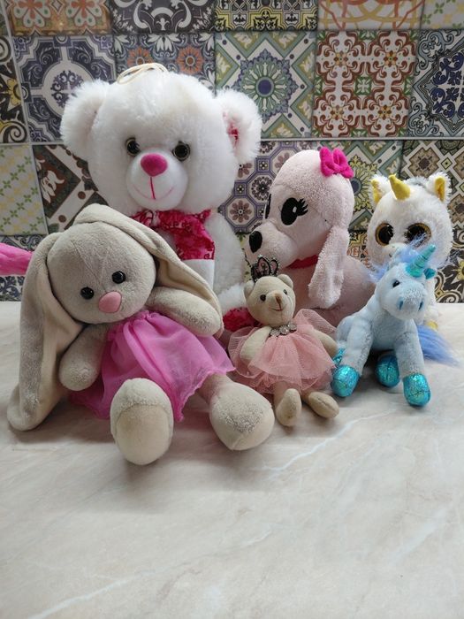 Мягкие игрушки для девочки набором
