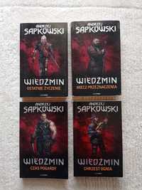 Wiedźmin cztery książki z serii kolekcjonerskiej Andrzej Sapkowski