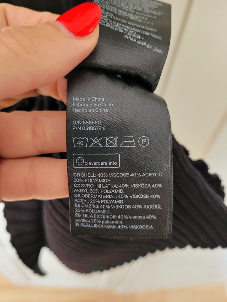 Sukienka dzianinowa czarna H&M r. 36 nowa z metką